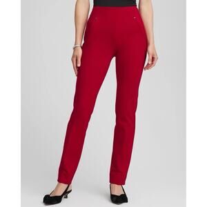 Chico’s Women’s Juliet Slim Trim Detail Ankle Pants Red Size 2.5R, 14R
